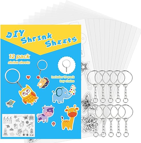 Miniatura 1 de SOFIRE Hojas de película retráctil para papas retráctiles, 123 piezas de papel de arte retráctil de plástico para niños, arte y manualidades