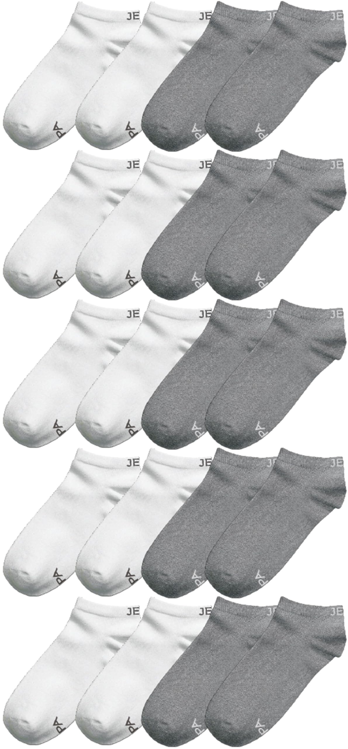 Jepa 20 Pack Men’s Essentials Half Terry Socks