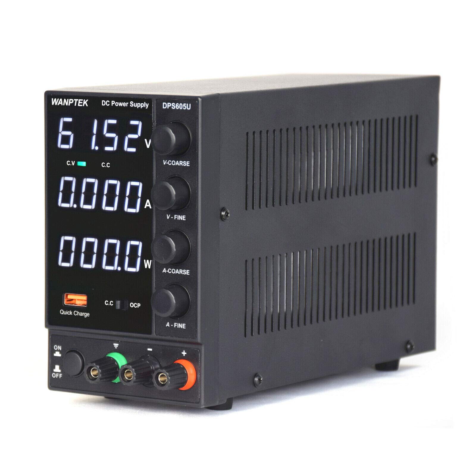 Fuente de alimentación de laboratorio, 60 V, 5 A, CC, regulable, estabilizada, pantalla digital, fuente de alimentación conmutada con indicador LED de 4 dígitos, regulación de voltaje en la salida