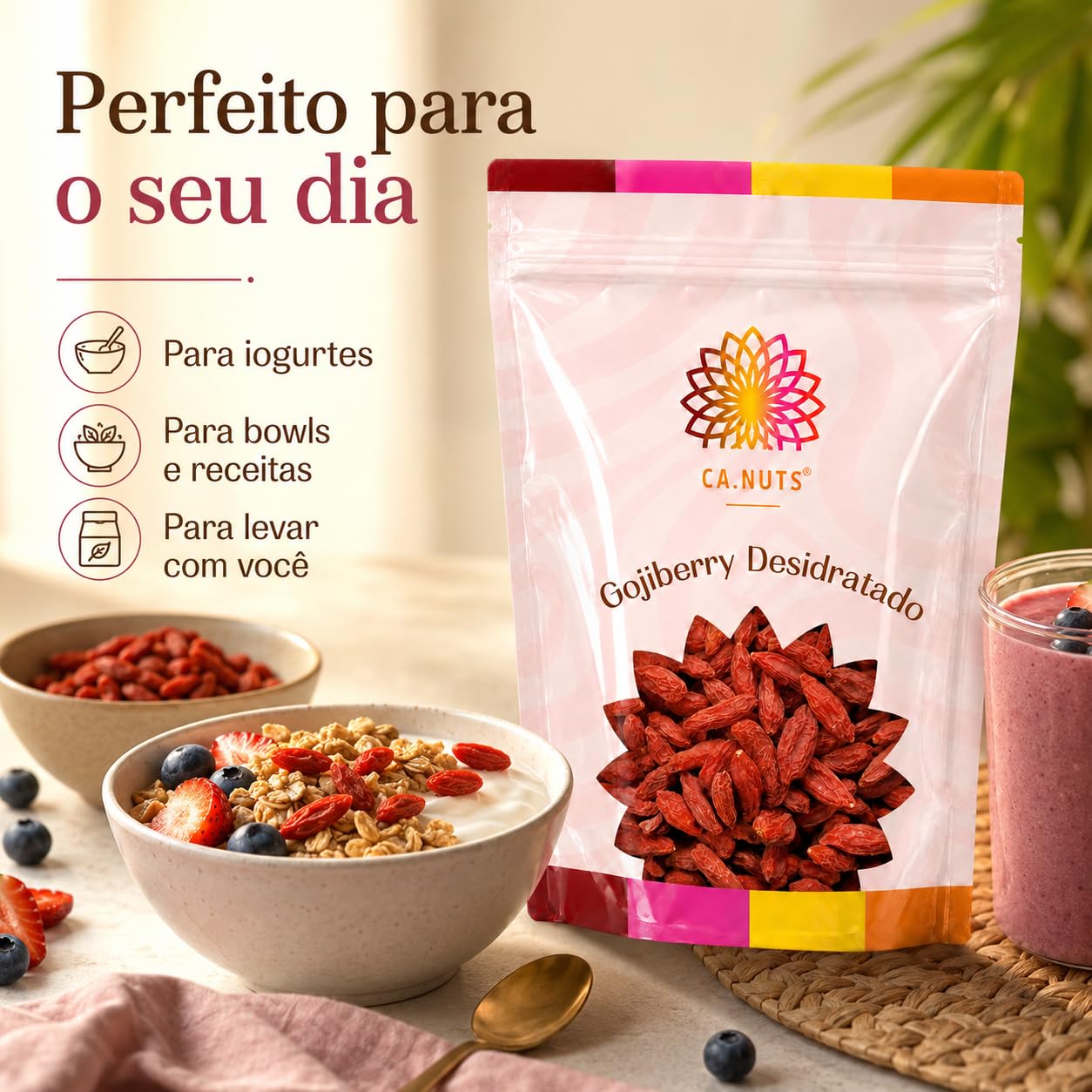 2 Kg Goji berry Desidratado Importado | Rico em Vitaminas | Marca
