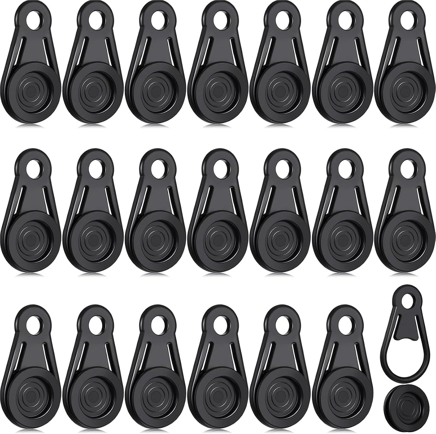 40pcs Camping Tent Canopy Clip Tarpaulin Rope Clips Tighten Fixed Buckle