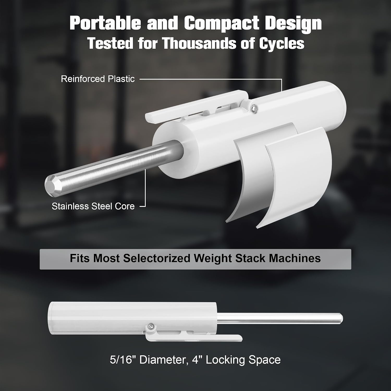 Drop Set Pins for Gym, Quick Release Weight Stack Pins, Auto-Eject, 5/16”D | Quick-Release Drop Set Pins Gym Fits Most Selectorized Machines, Easy Transition to Lower Weights for More Reps