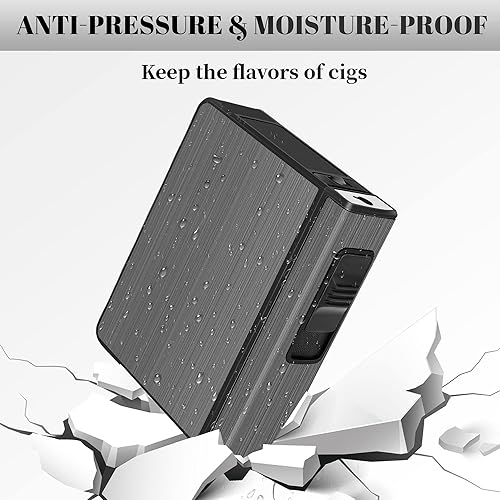 Vista 13 de x-lighter XL207A - Caja de cigarrillos brillante, a prueba de olores, a prueba de humedad, con encendedor recargable por USB, para 20 piezas