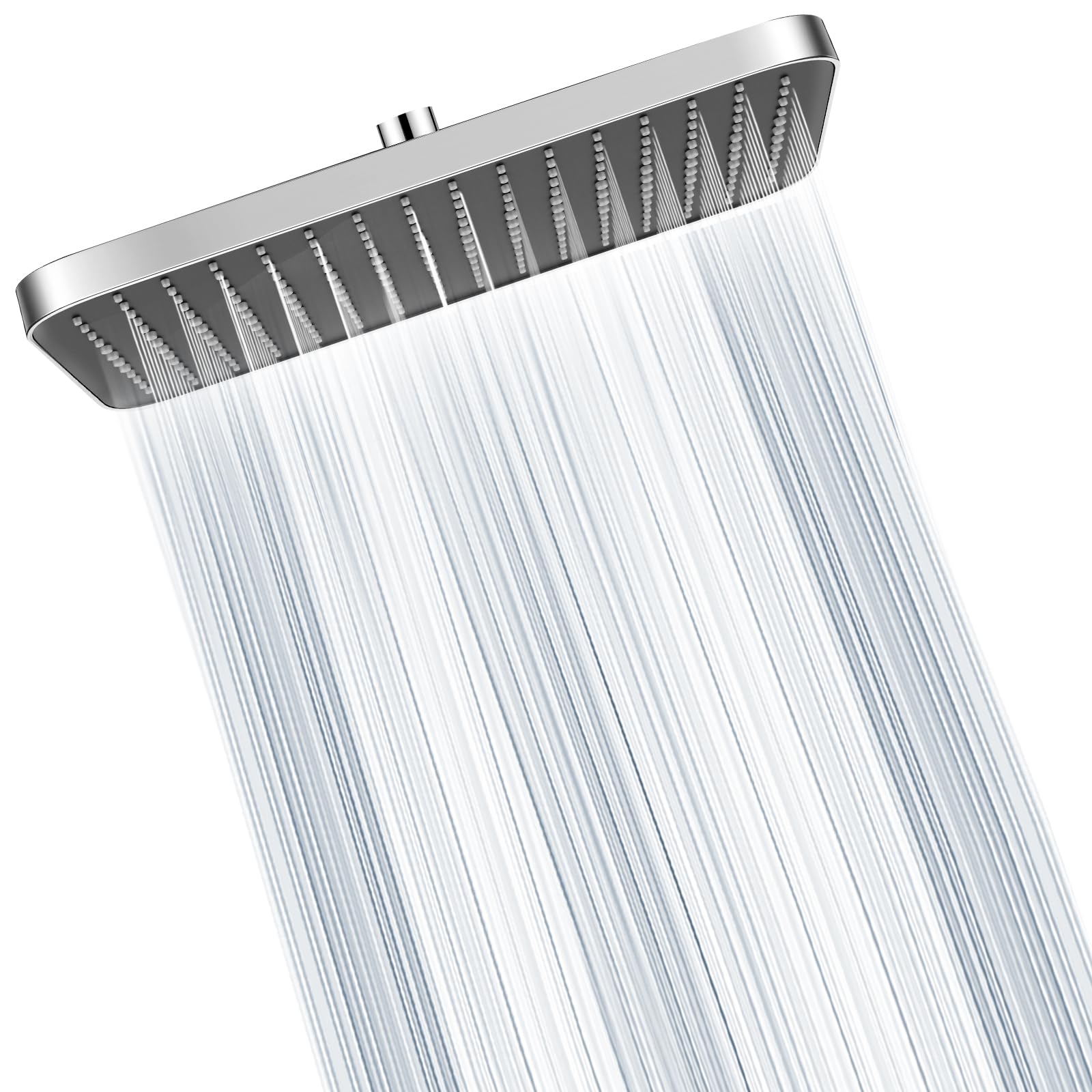 Ronvie Soffione doccia a pioggia, 33 cm, quadrato, grande pannello, cromato