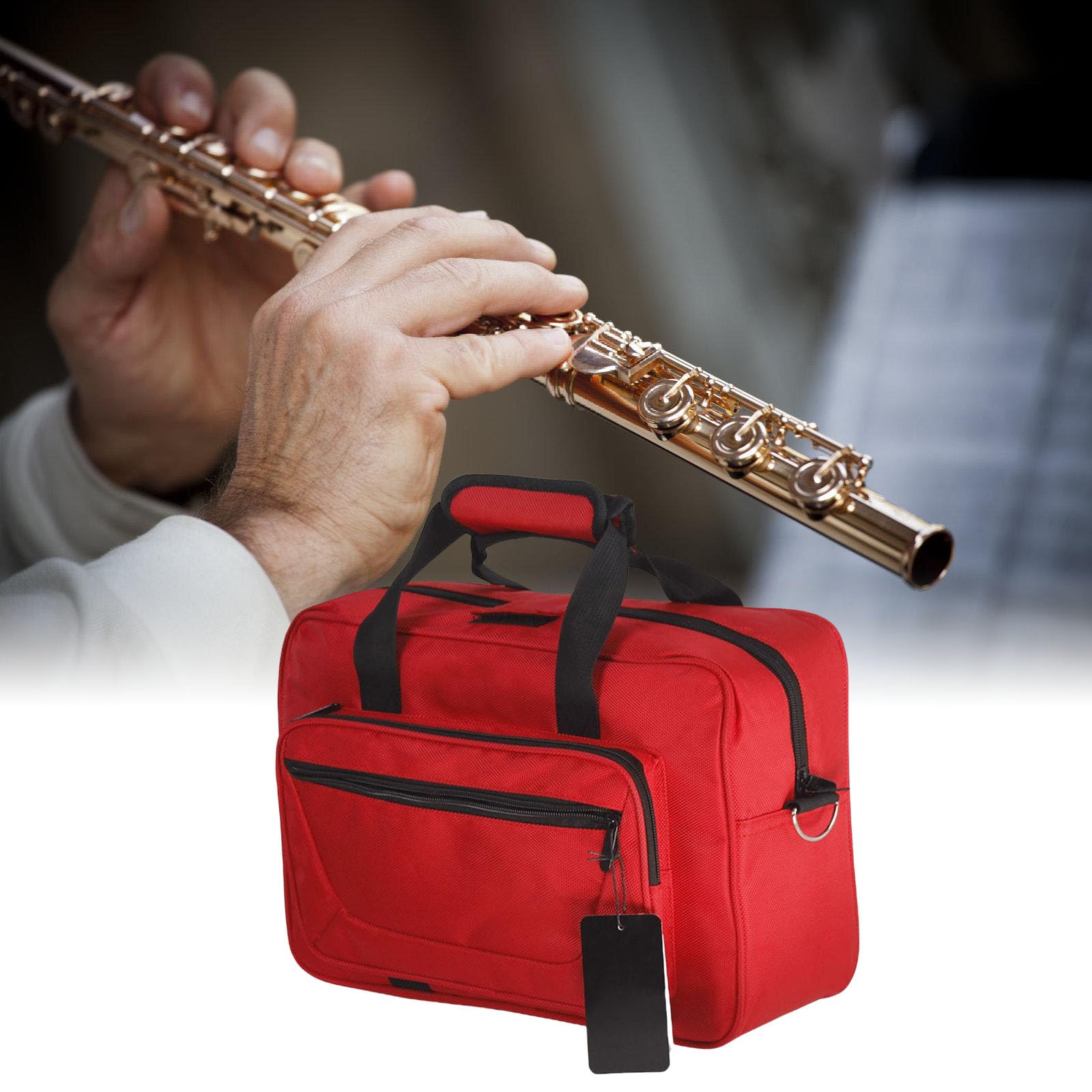 Holzblasinstrument Klarinettenhalter, wasserabweisender Klarinettenkoffer, Klarinetten-Organizer, Umhängetasche, Klarinetten-Umhängetasche, Klarinetten-Tragetasche