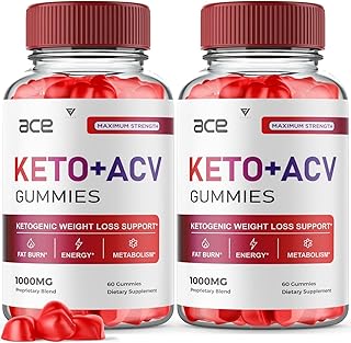 (2 Pack) Ace Keto ACV Gummies - Ace Keto ACV Gummies Advanced Weight Loss Shark Plus Tank - Keto Ace Gummies Keto+ACV Apple Cider Vinegar 525mg Oprah Winfrey, AceKeto Beet Root VIT B12 (120 Gummies)