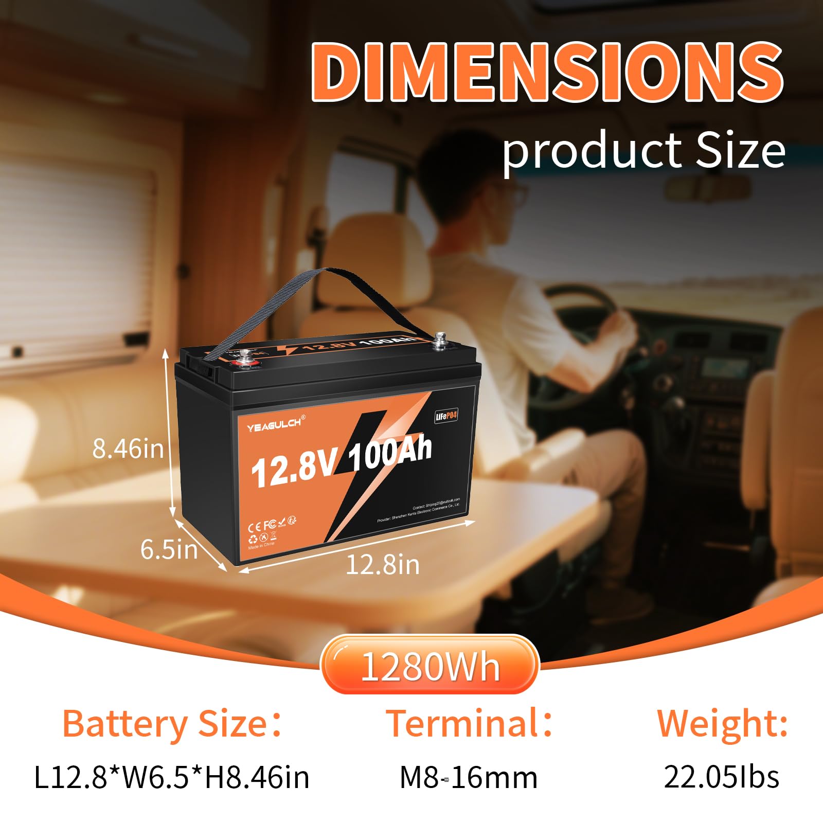 Amazon.com: 3 Pack 12V 100Ah LiFePO4 Lithium Battery with 100A BMS