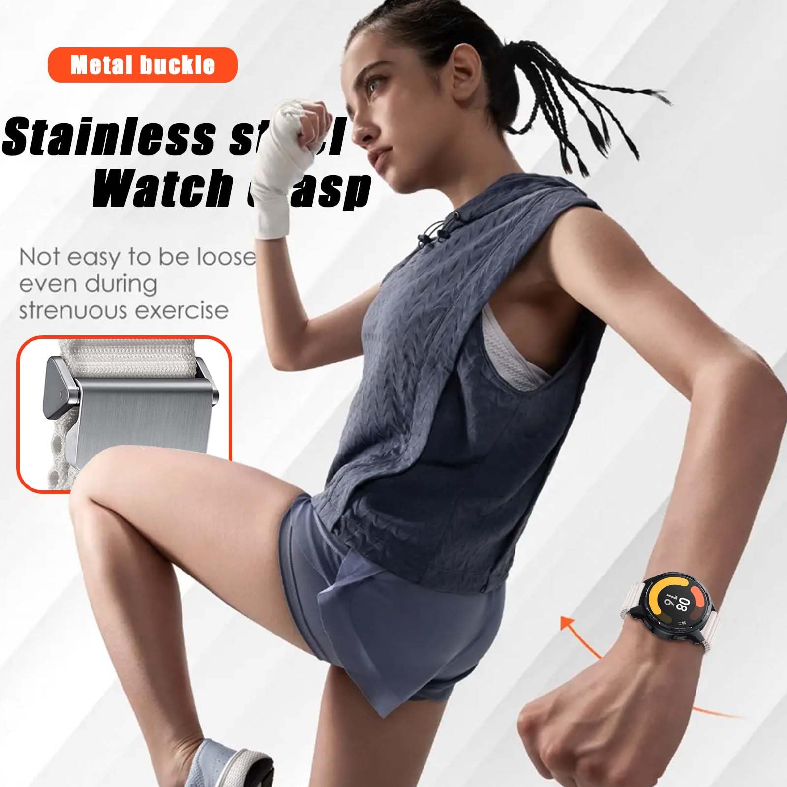 Nylon Armband Für KOSPET Smartwatch – Kompatibel Mit OPTIMUS 2, TANK T3 ULTRA, T2, T3, Atmungsaktiv & Verstellbar