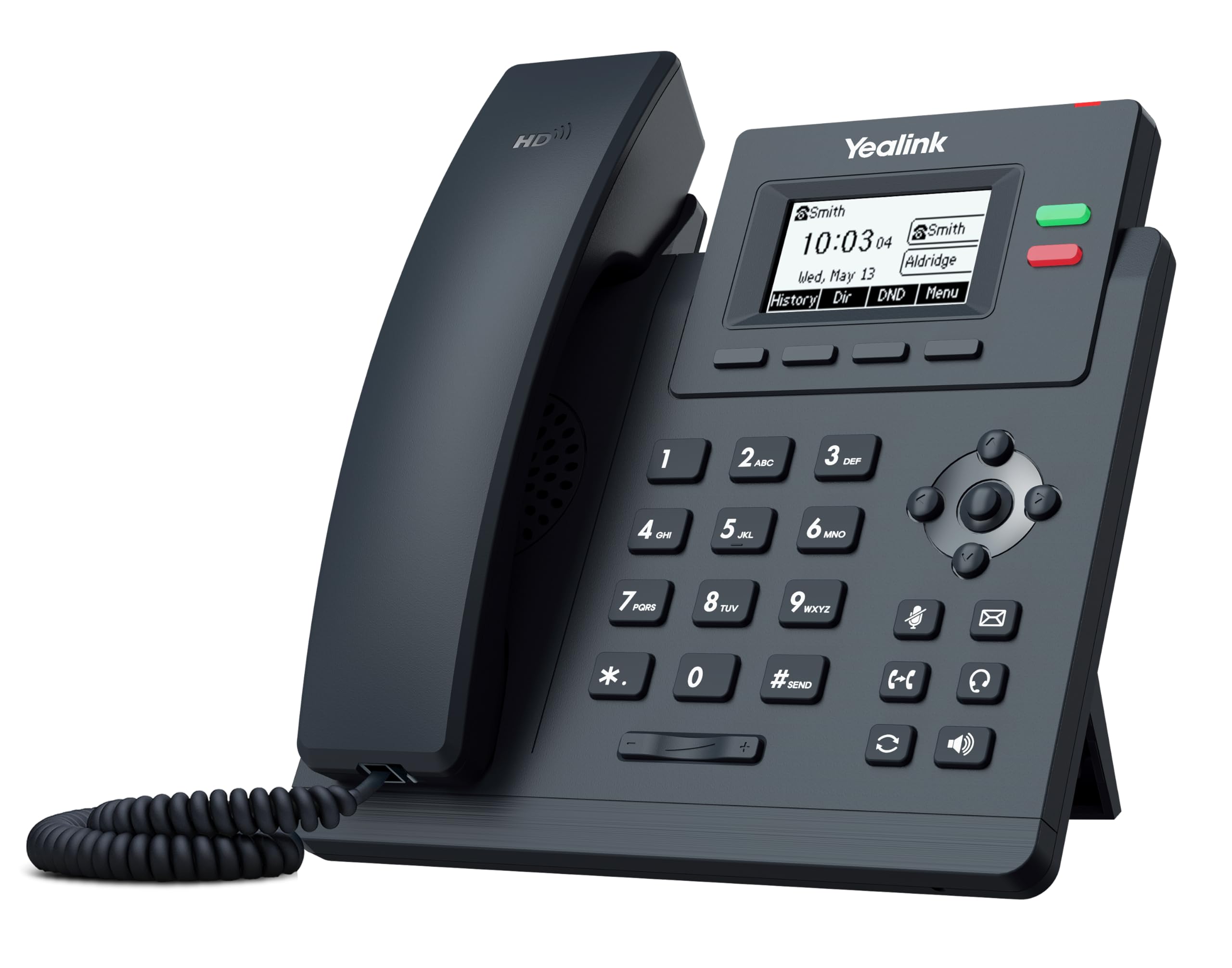 Yealink T31W SIP Phone Dual Band 2.4g & 5g Built-in Wifi, Supported Protocols 802.11a/b/g/n/ac, 2.3" LCD Display, adjustable brightness, 5 N-Way Audio Conferencing, 2 Memory & Line Key, Wall Mountable