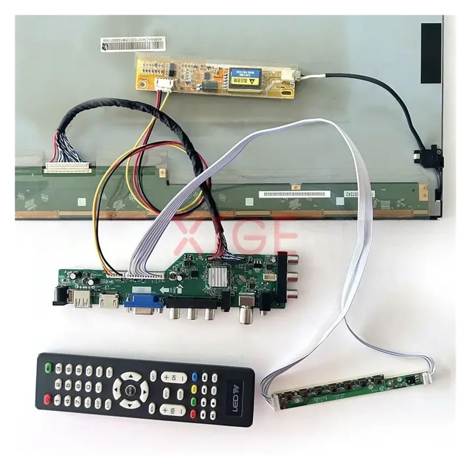 Scheda Driver LCD Adatta HV150UX1 IAUX14 ITUX97C N150U3 Monitor 1CCFL IR + AV + USB + HDMI + VGA 1600 * 1200 30 Pin LVDS Kit Segnale Digitale DVB Accessori For Laptop(For HV150UX1-100)