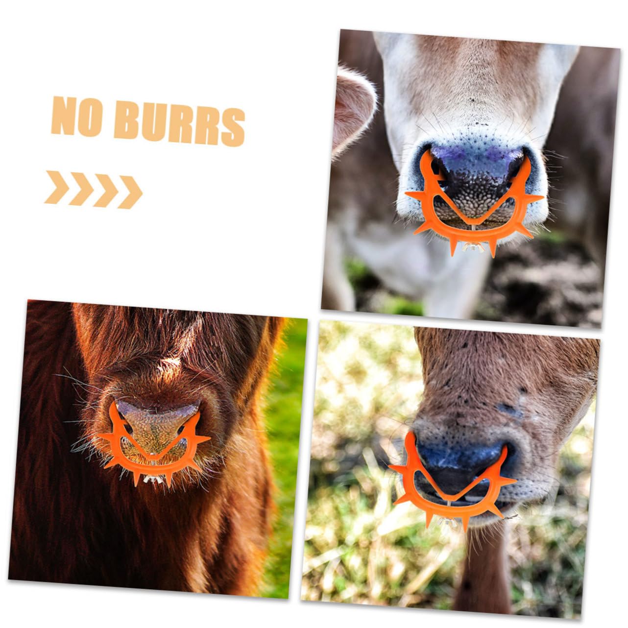 ifundom 4 Set Calf Weaner Clip Per Bestiame Strumento Per Svezzamento Mucche Anello Per E Prevenire Succhiare Sicura Attrezzatura Per Allevatori 10 Pezzi * 4
