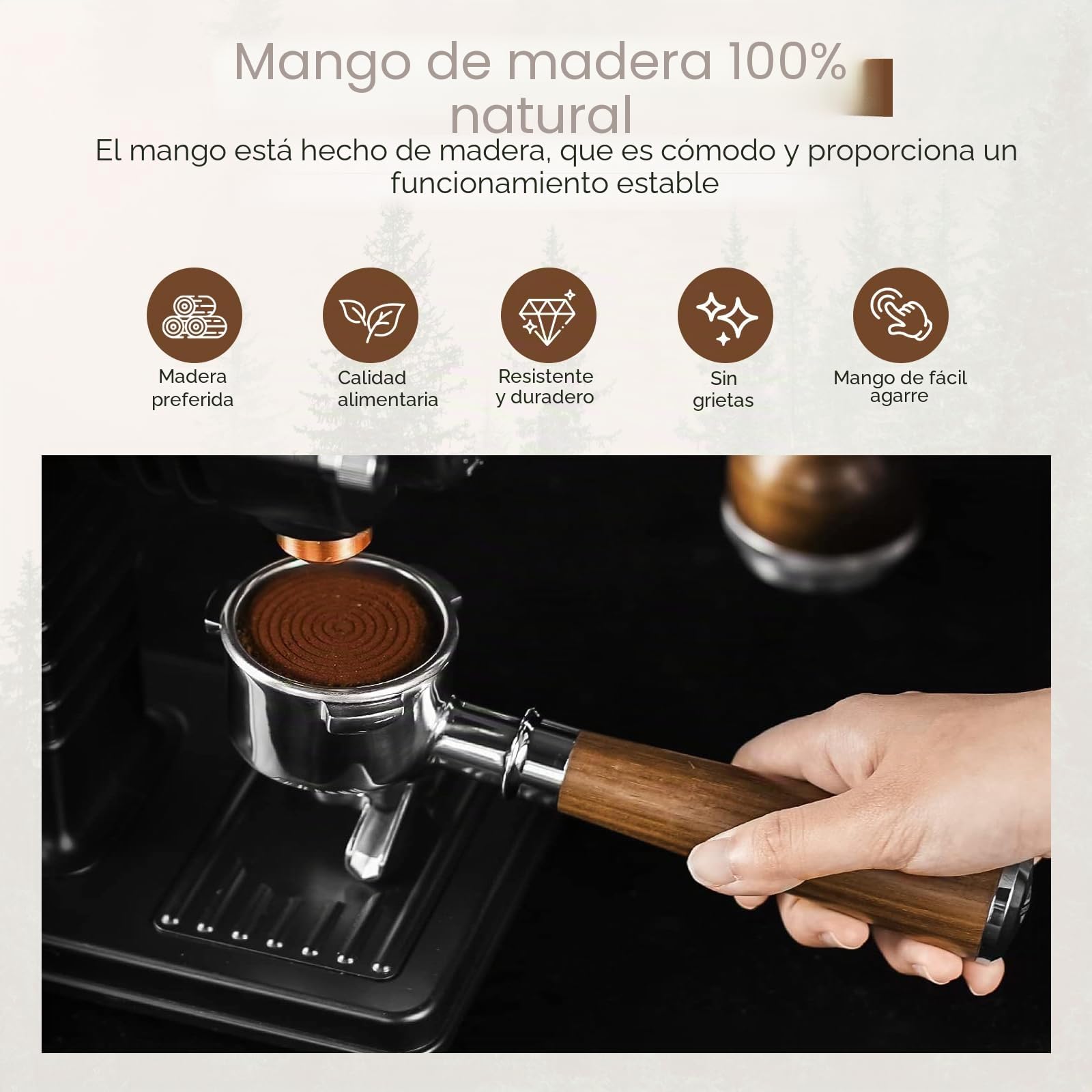 Portafiltro 51mm, Portafiltro 3 Orejas Doble Caño Compatible | con Delonghi Dedica EC680/EC685/EC785/EC820/EC850/EC860, Portafiltro de Acero Inoxidable