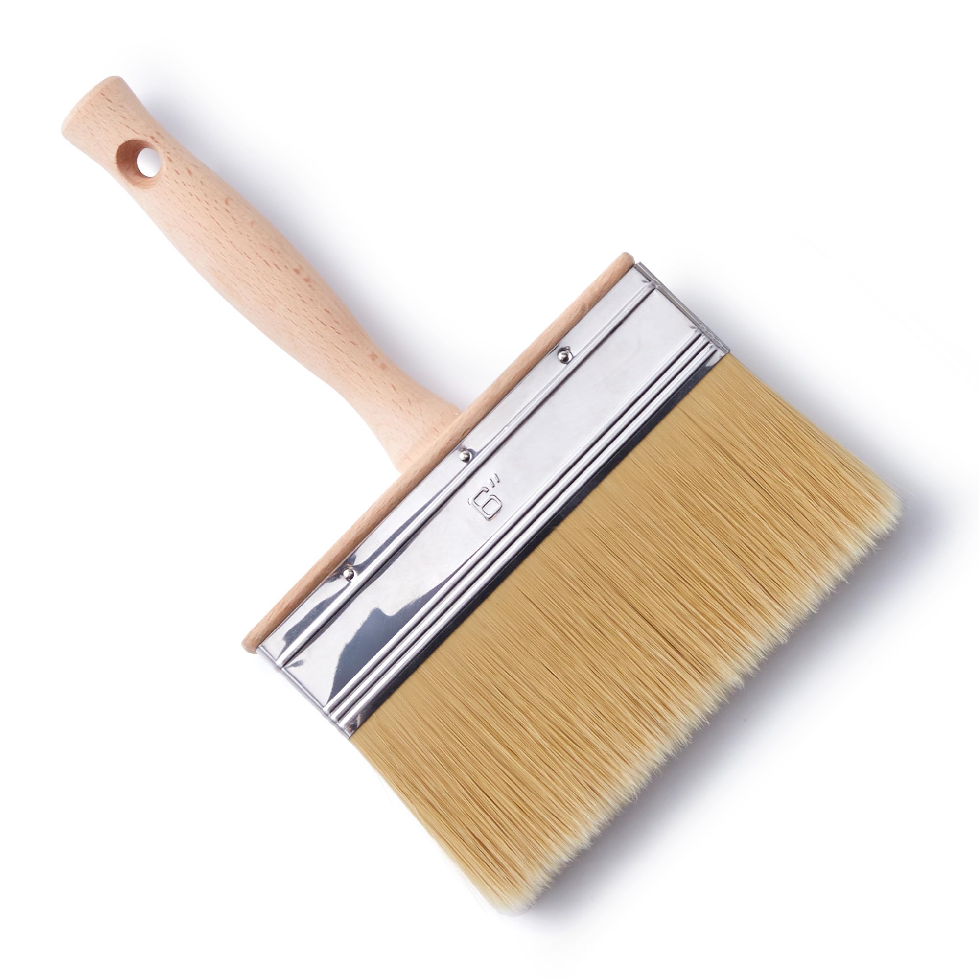 Voomey Deck Stain Brush 6 Inch, Limewash Brush for Wood, Deck Stain and Sealer Applicator, Strong Hold Paint Without Chipping, Quickly Paint Decks, Fences, Walls and Furniture