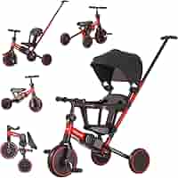 送料無料　6 in 1 手押し棒付三輪車　折りたたみ　キッズバイク　Vinona 71pQ5GJcqZL.jpg_BO30,255,255,