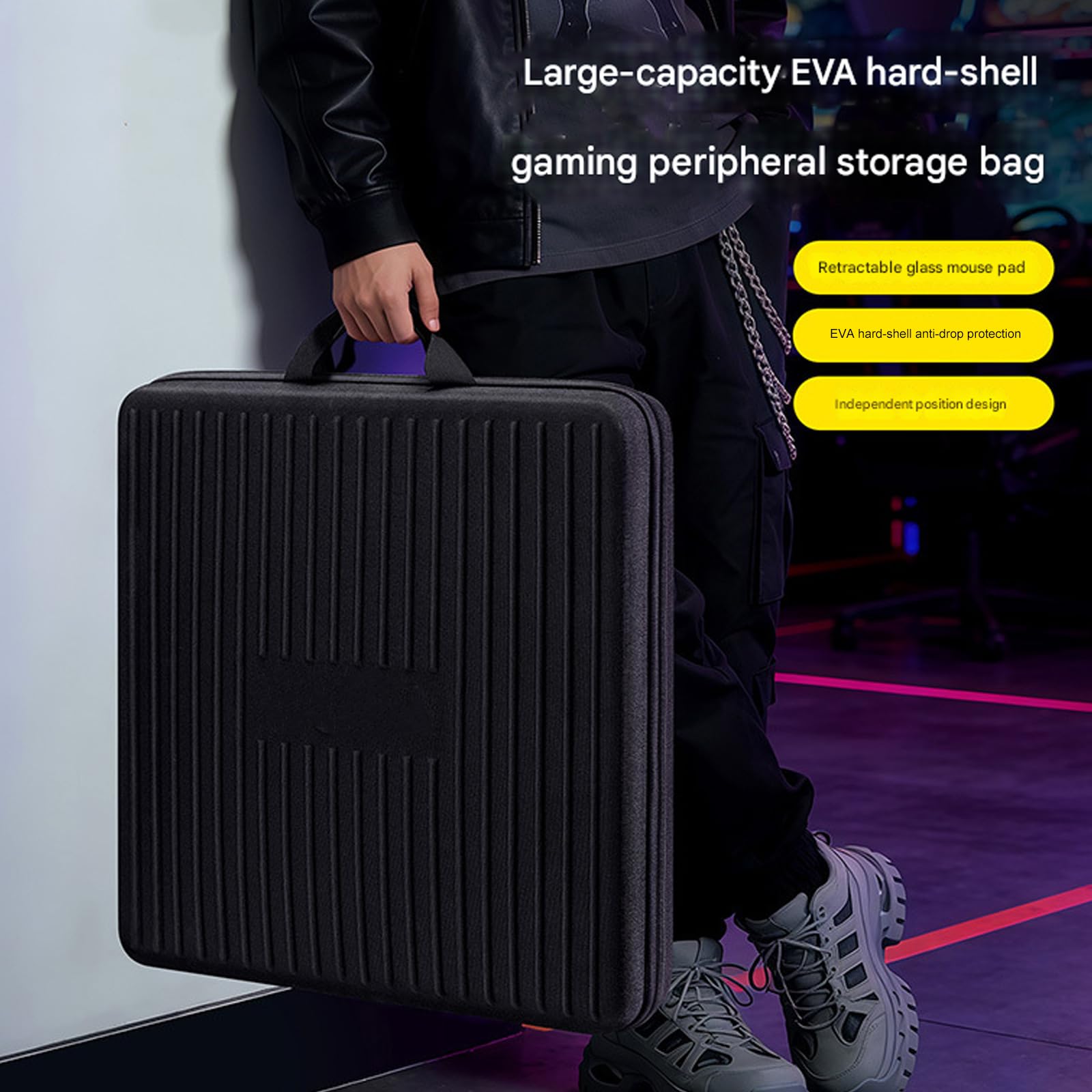 Funda protectora rígida, impermeable, a prueba de golpes, a prueba de polvo, bolsa de almacenamiento para teclado, funda rígida de EVA para teclado