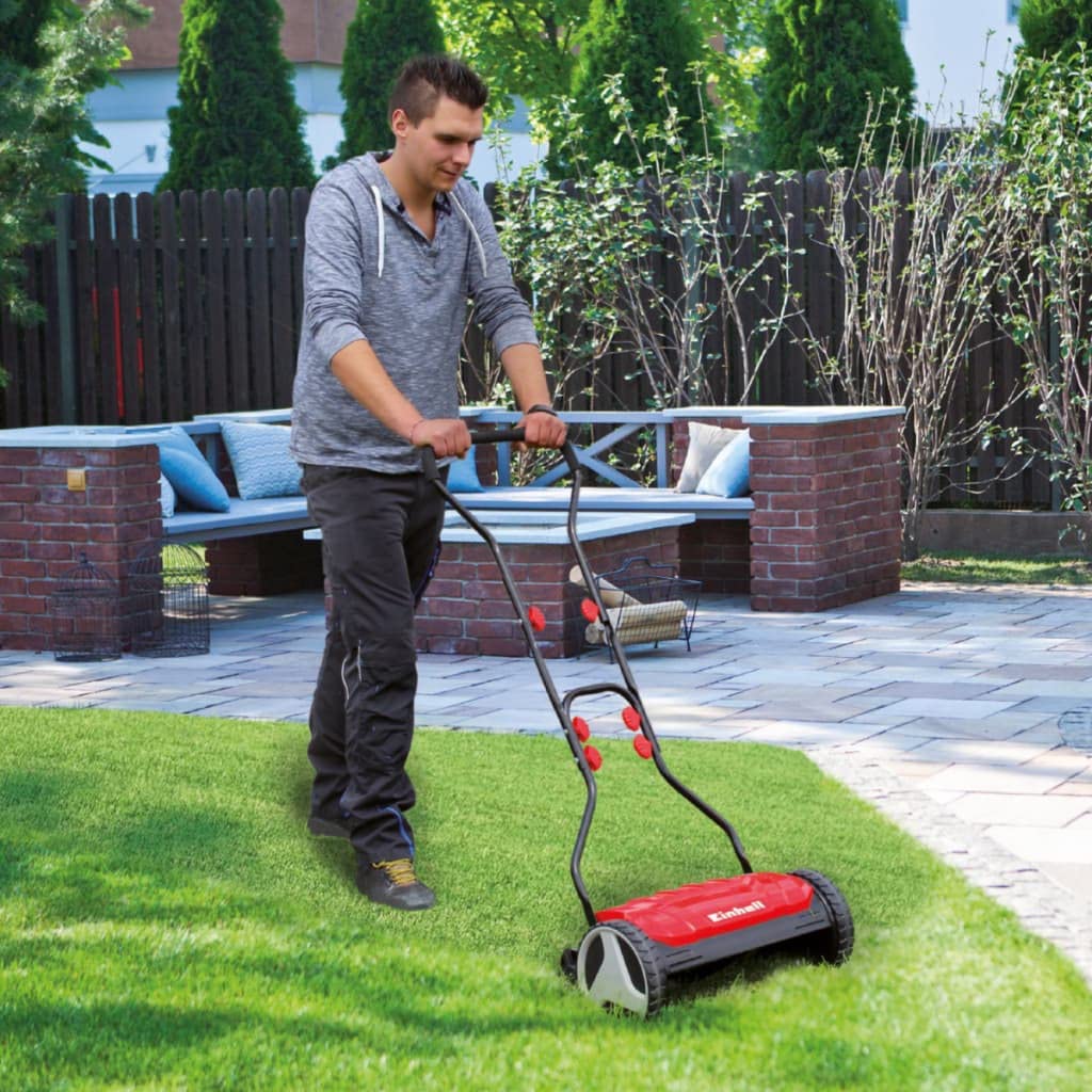 Einhell GE-HM 28 S - Cortacesped manual (altura de corte 13-38 mm , ancho de corte 38cm, hasta 250m² de jardín) (ref.3414165)