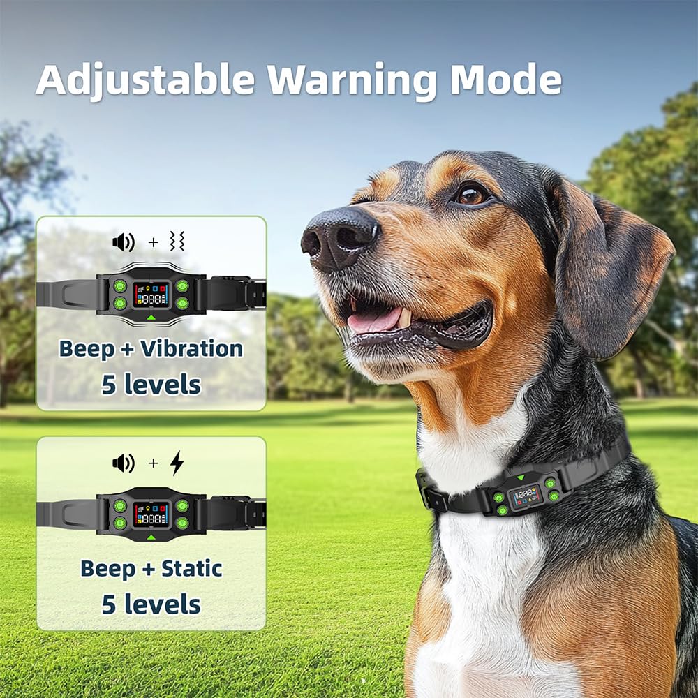 Sistema de valla inalámbrica para perros, kit de contención electrónica con banderas de límites y guía de entrenamiento para la seguridad de las mascotas, pantalla LCD