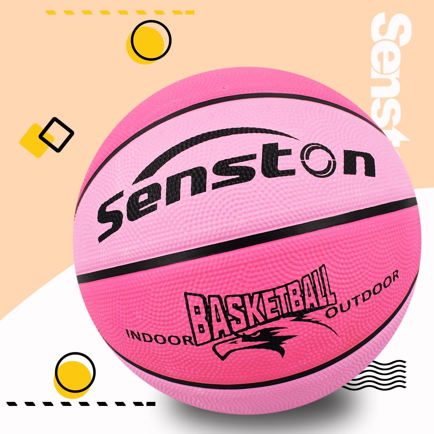 Senston Basketball Größe 6, Basketbälle mit Pumpe für Damen und Mädchen