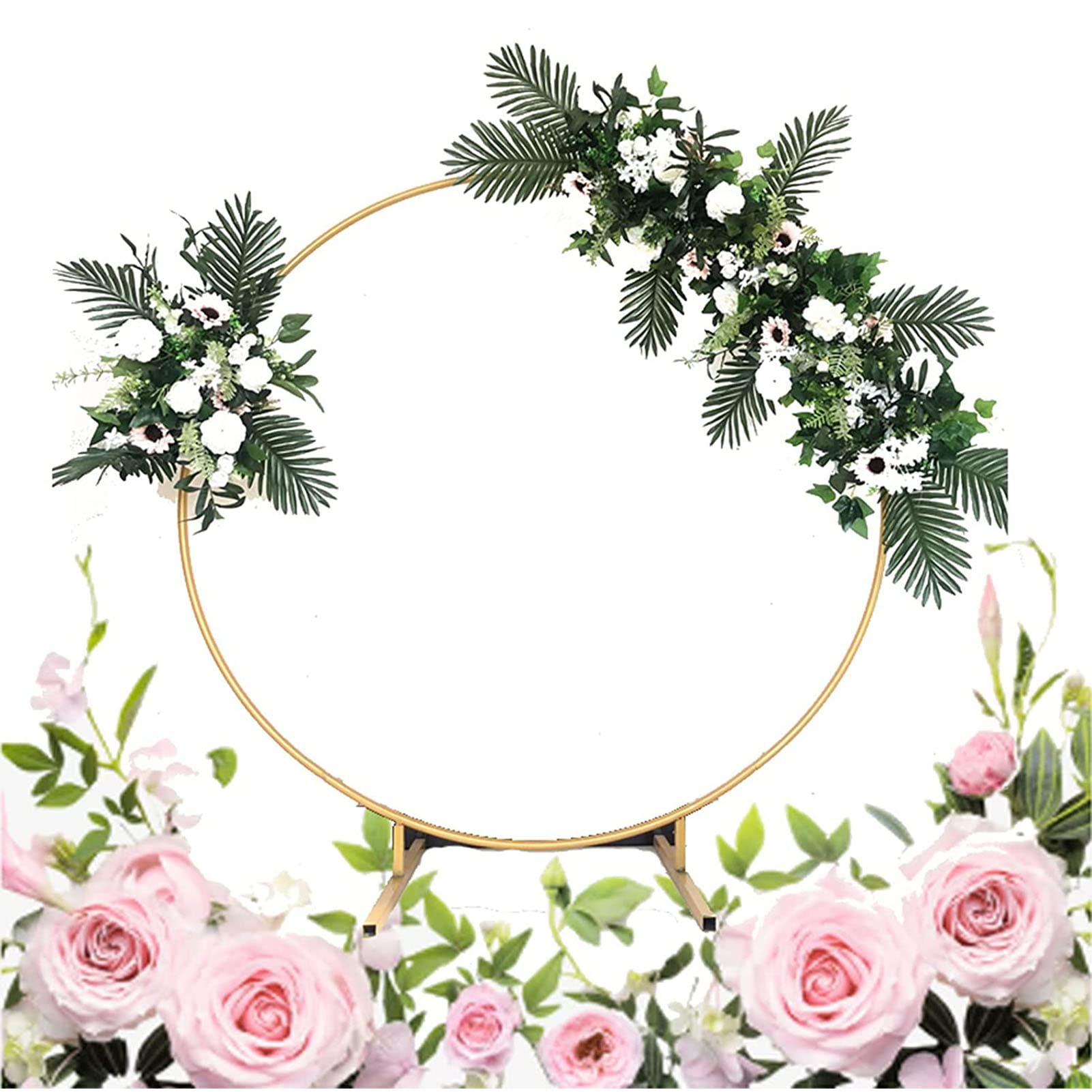 Décoration de fleurs de mariage en métal or de haute qualité