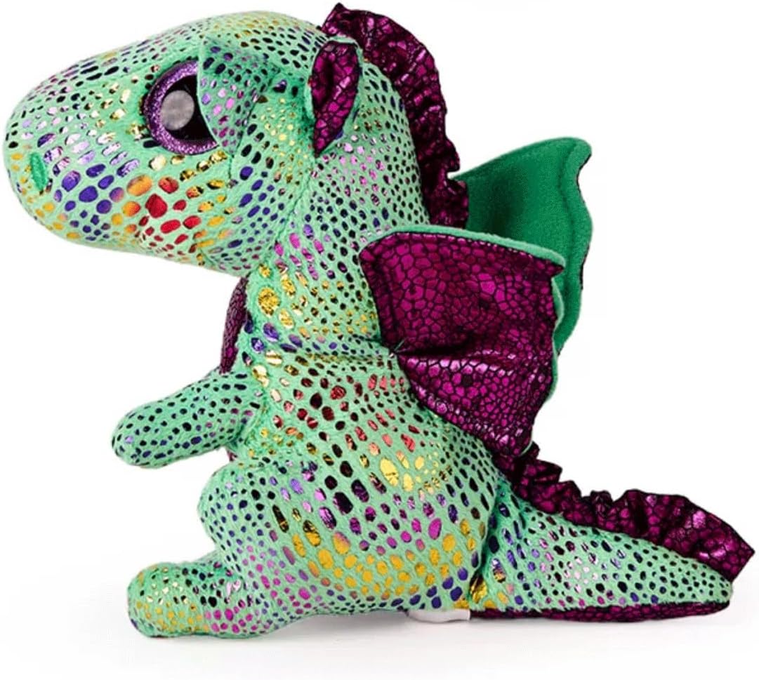 Beanie Baby Cinder Green Dinosaur Animal Plush (6inch)
