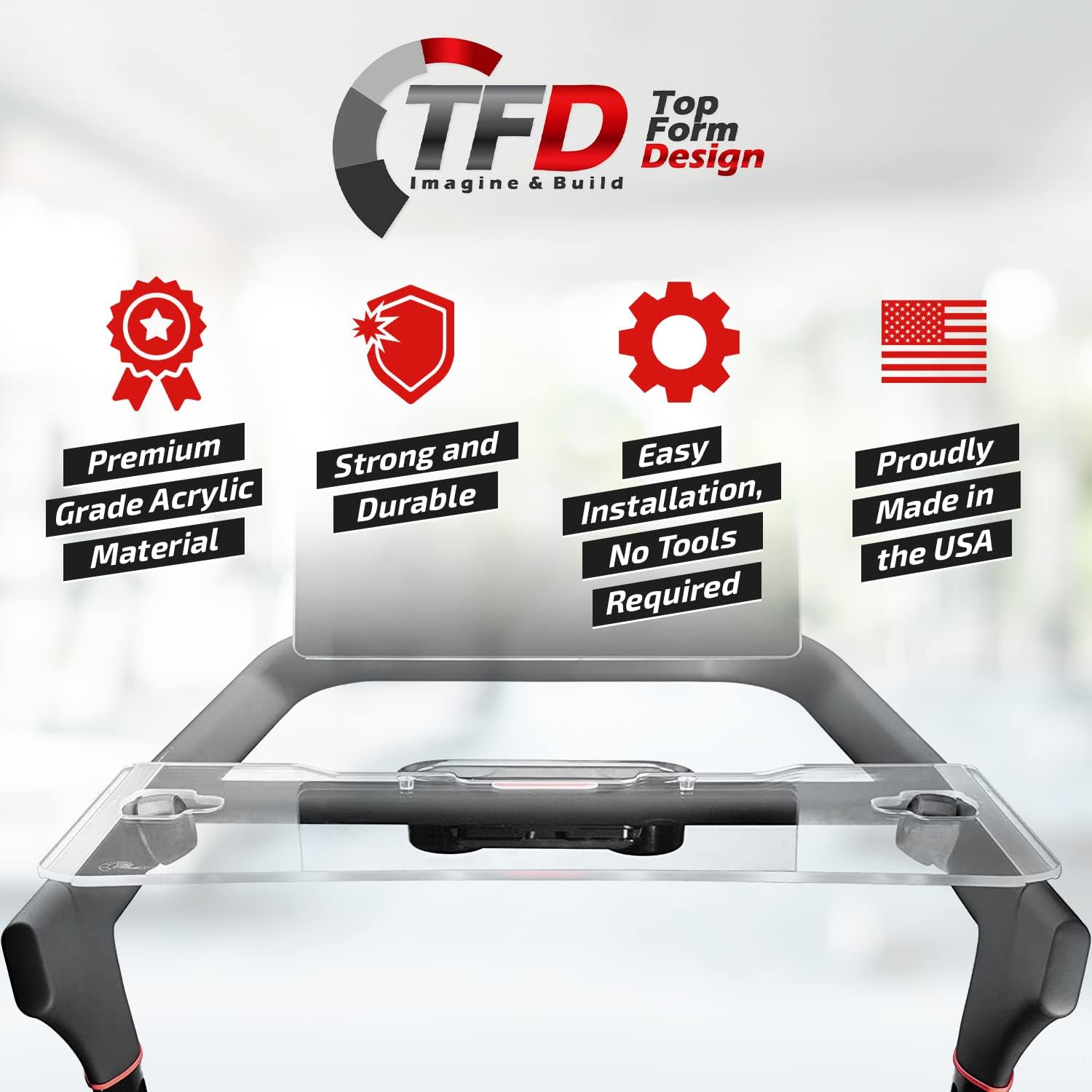 TFD Tread Tray 2.0 Peloton Tread Compatible Walking Desk Attachment