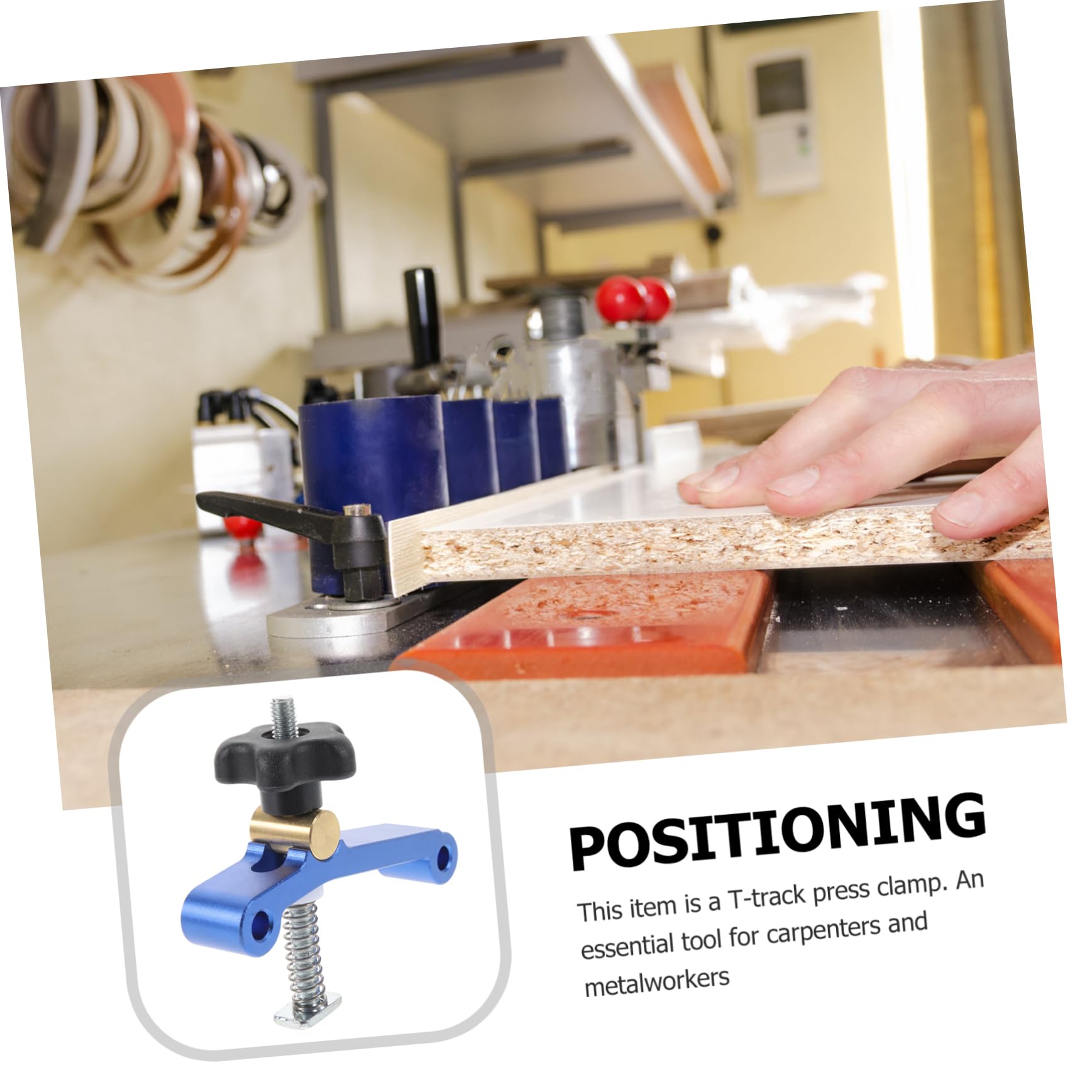 Unomor 2 Pcs 30 Woodworking Table T-track Clamp for Fence Diy Clamp for T-track Stop Aluminum Construction Smooth Anodized Finish