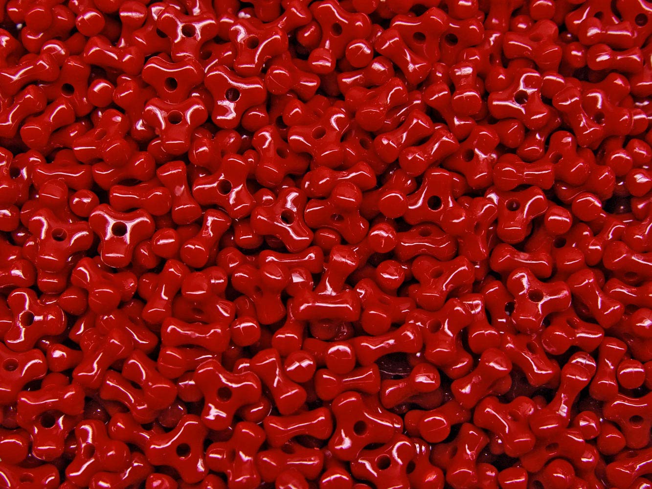 JOLLY STORE CraftsTri Beads, Easy-to-Use Reusable Jewelry Making Supplies for Art, Craft Decorations & More, 11 mm Bracelet Beads, Crafted in The USA, Opaque Red, 500 pcs (Pack of 1)