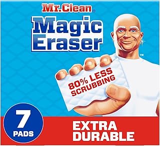 Mr. Clean Magic Eraser Extra Durable. 4.6 X 2.4, 0.7" Thick, White, 7/pack