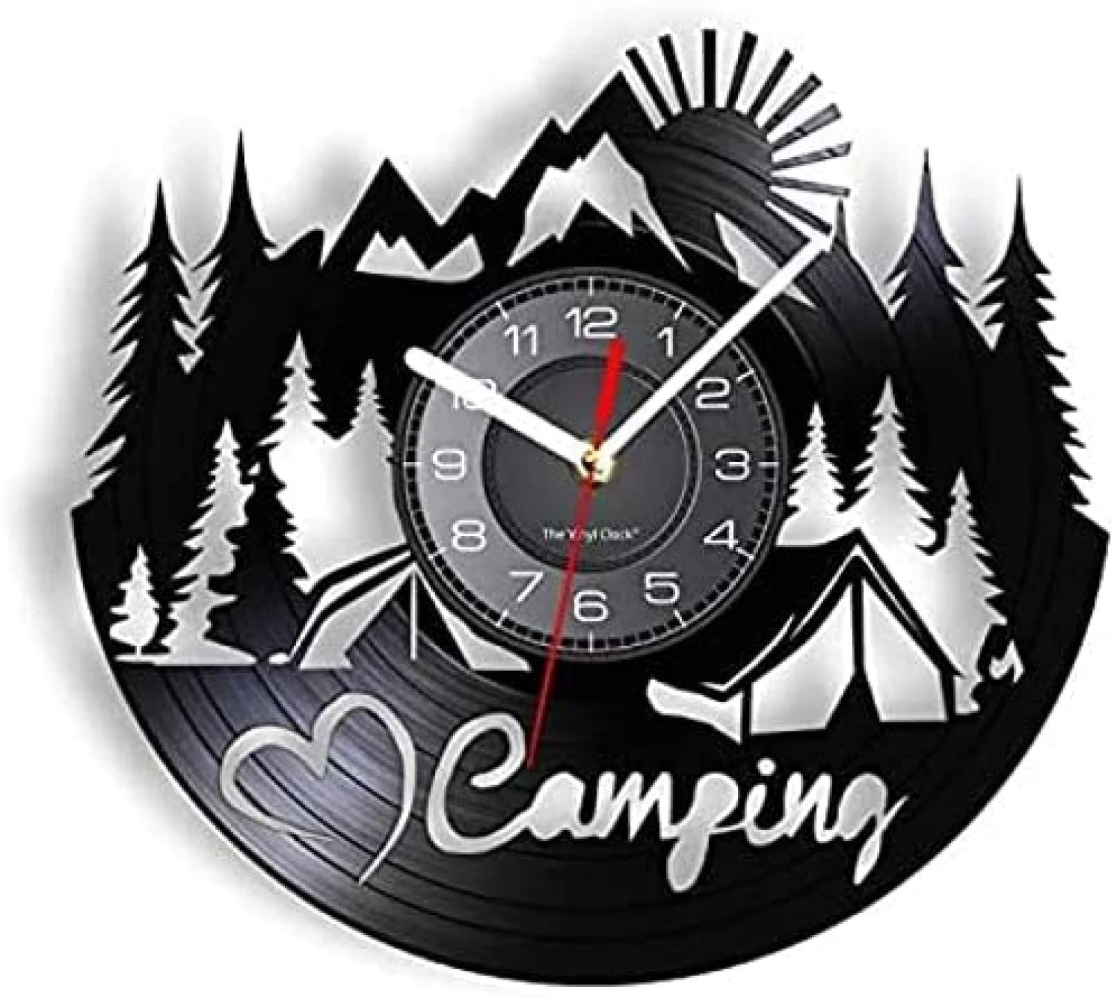 Horloge Murale Silencieuse sans tic-tac Vinyle pour Résoudre les Problèmes de Sommeil