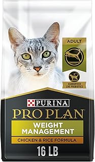 Purina Pro Plan Weight Control - Alimento seco para gatos, fórmula de pollo y arroz, bolsa de 16 libras