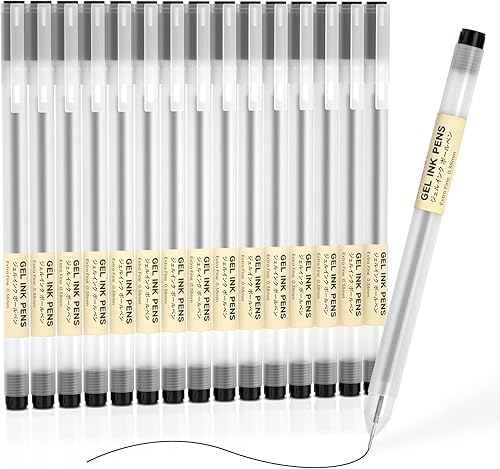 Miniatura 9 de Shuttle Art Bolígrafos de tinta de gel, 15 colores estilo japonés, bolígrafos extrafinos de 0.015 in para el hogar, la escuela y la oficina