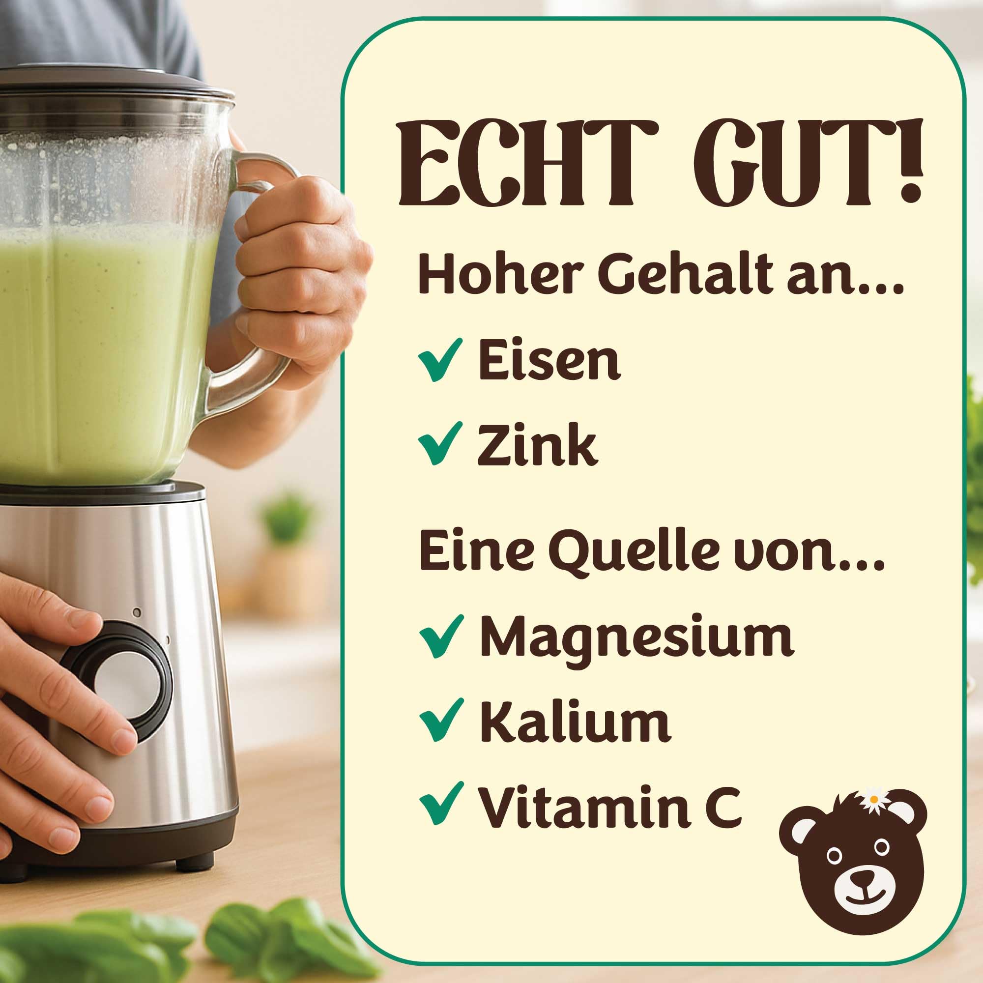 Boho Bio Veganes Proteinpulver (1kg - ohne Dosierlöffel) - ohne Süßungsmittel, ohne Aromen, ohne Gluten, Laktosefrei, Mehrkomponenten Vegan Protein