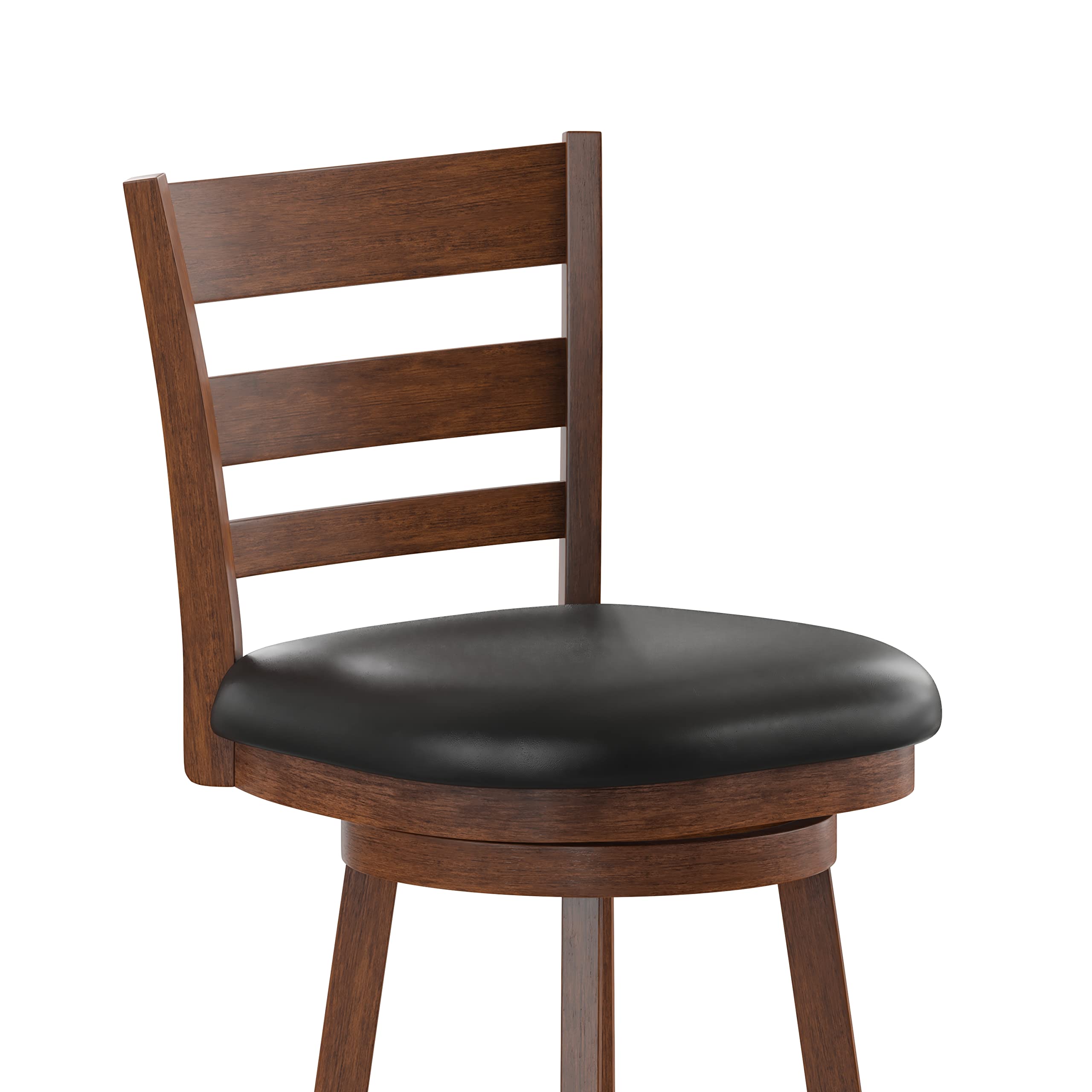 Sgabello con seduta e schienale in ecopelle tortora e gambe nere - Ross