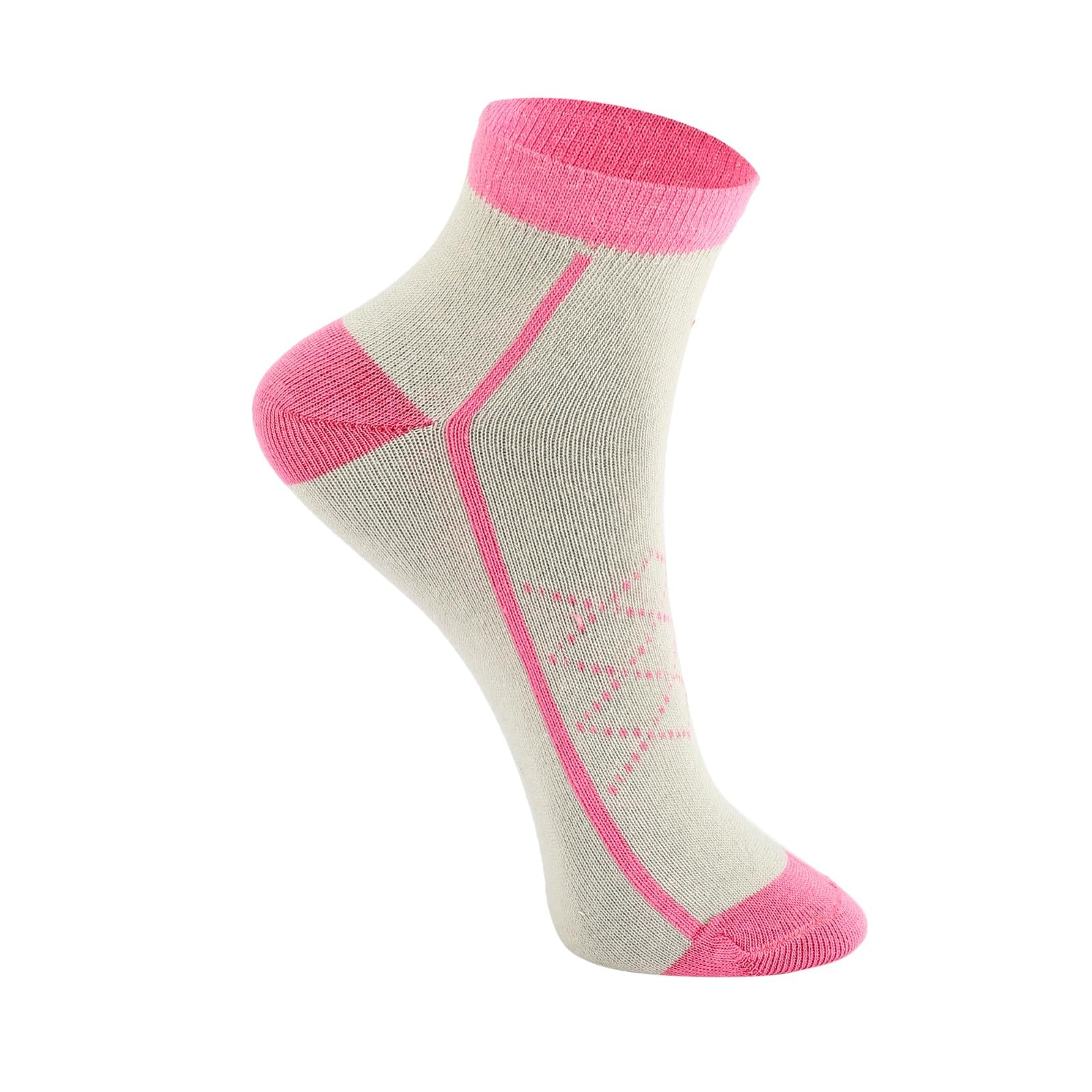 PRIMESOX MOVE ON Kids Girls Cotton Ankle Socks - Durable & Soft Kids Girls Socks, Breathable Design for Everyday Use - Pack of 5 Pairs (8-11 Years) - Image 6 thumbnail