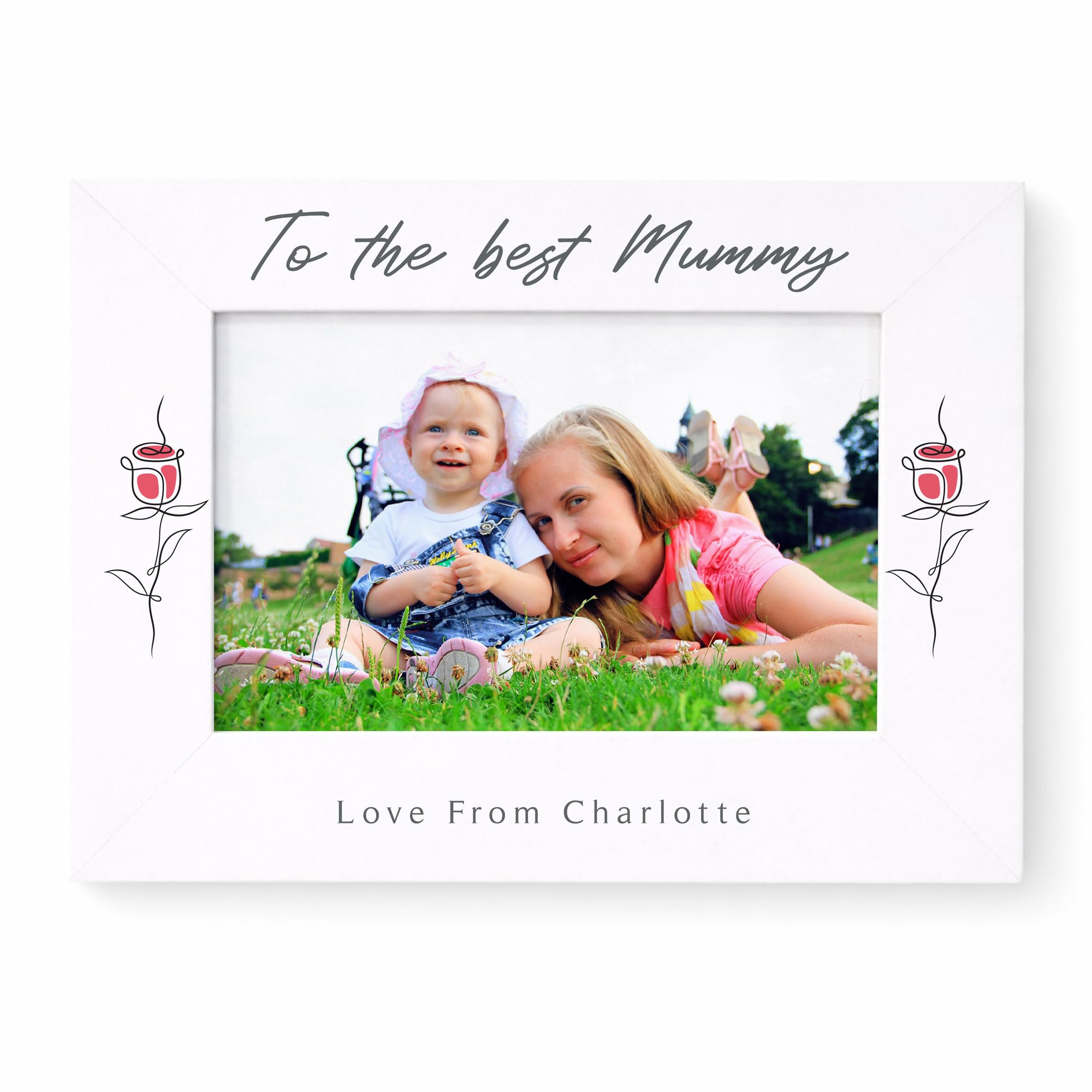 RED OCEAN Best Mummy Photo Frame Birthday Mothers Day Gift 7x5 Frame Personalised Gifts For Mum On Mothers Day From Daughter Son Keepsake Gift For Her