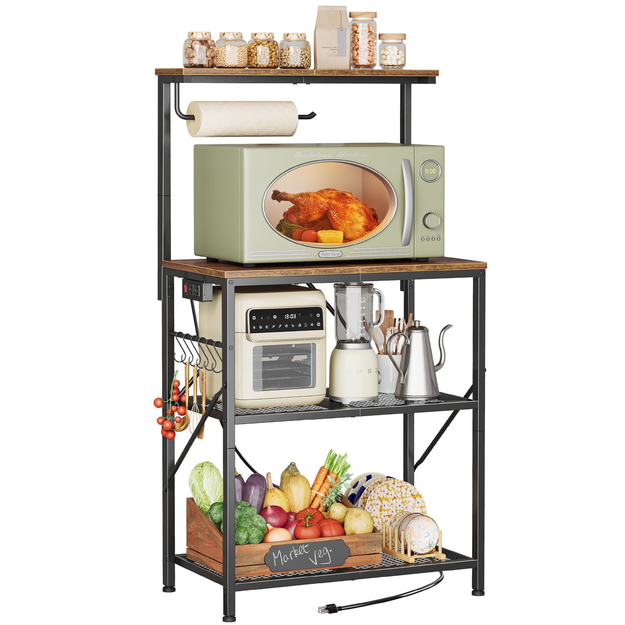 Huuger 4-Tier w/Outlet