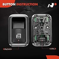 Vista 4 de A-Premium Interruptor de ventana eléctrico compatible con Mercedes-Benz C180 C200 C230 C250 C230 C350 CLS350 CLS400 CLS500 E250 E300 E350 E500