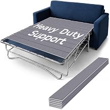 BlissBoard Sleeper Sofa Support Board, 64 x 54 in, Stays in Place | Folds with Most Sleeper Sofas, Targeted Center Support, Four-Strap Hold, Helps Reduce Sagging and Bar Pressurec