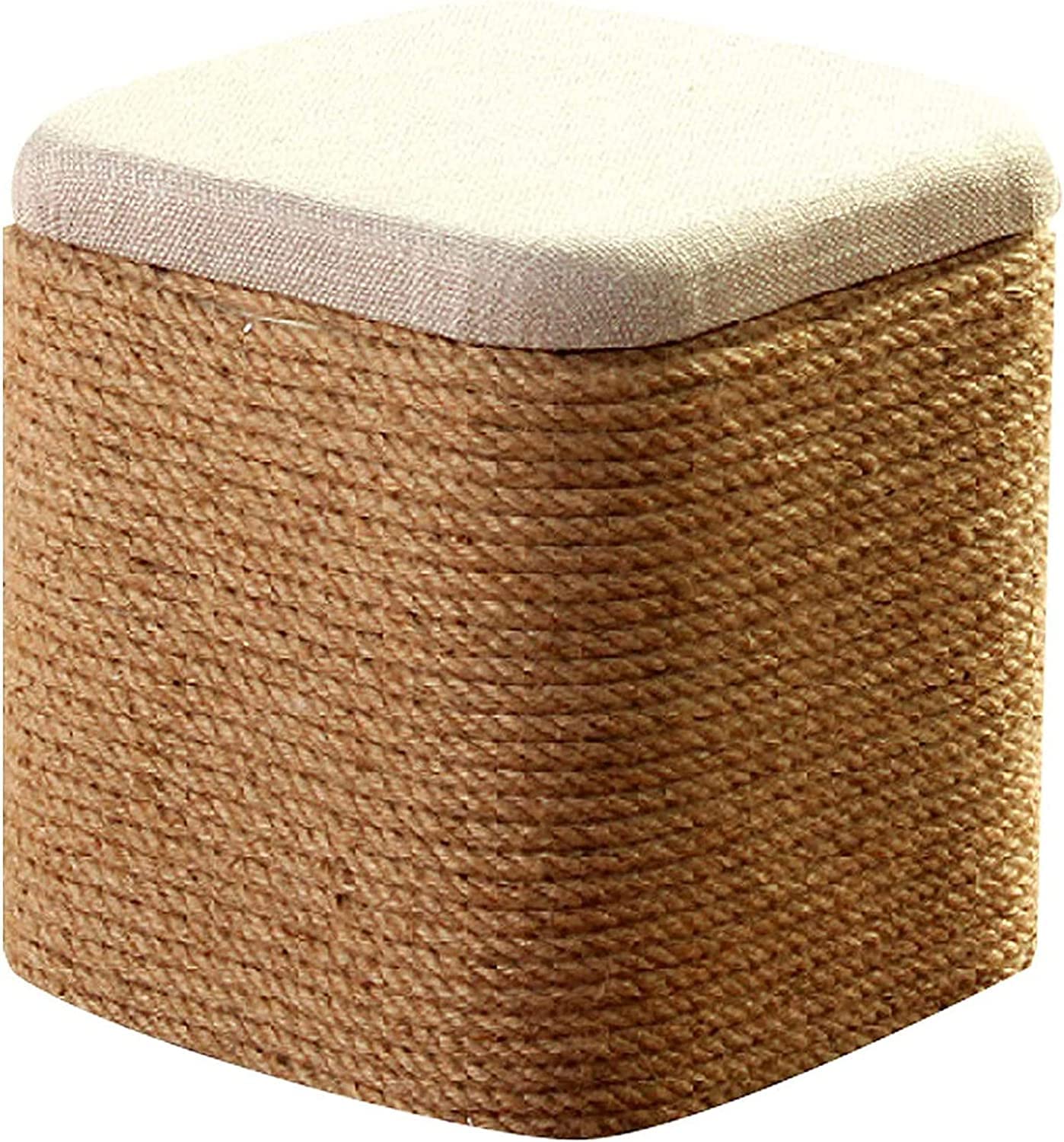Tabouret bas en lin pour soulager les jambes et s'asseoir au salon