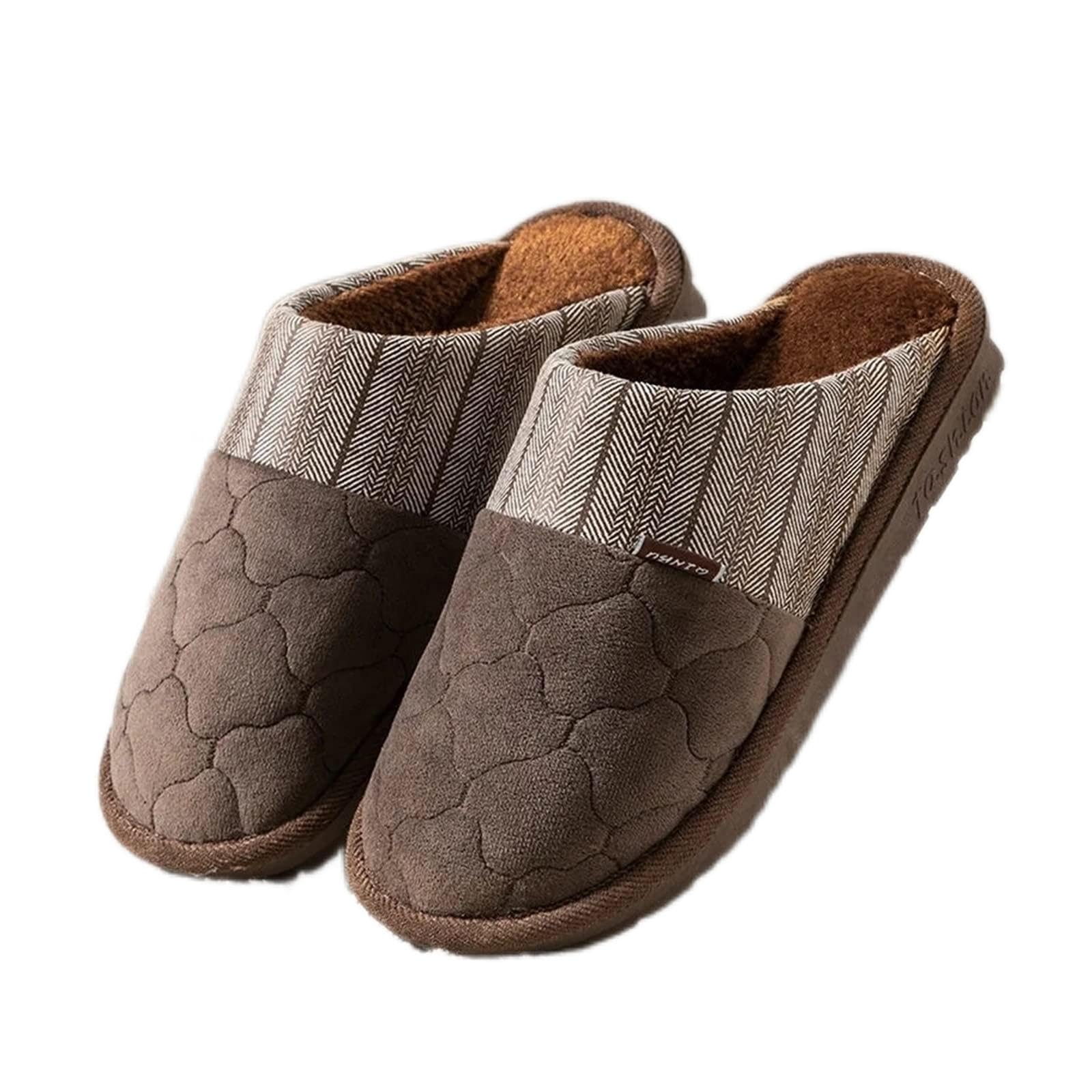 Pantuflas de espuma viscoelástica para hombre y mujer, zapatos de casa de espuma viscoelástica, acogedoras, antideslizantes, para dormitorio, pantuflas de algodón