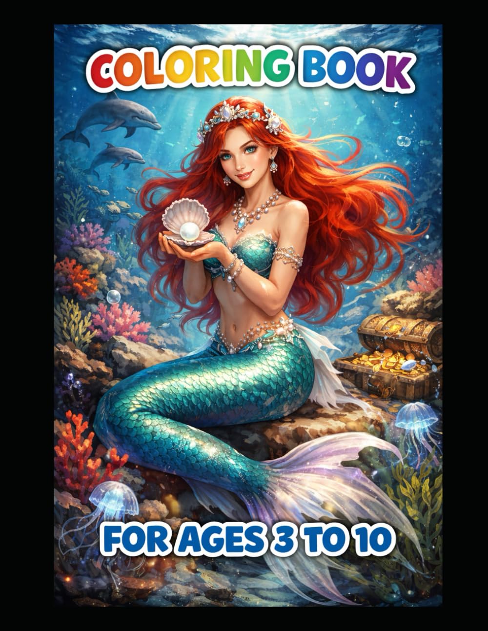 mermaid coloring book: have fun