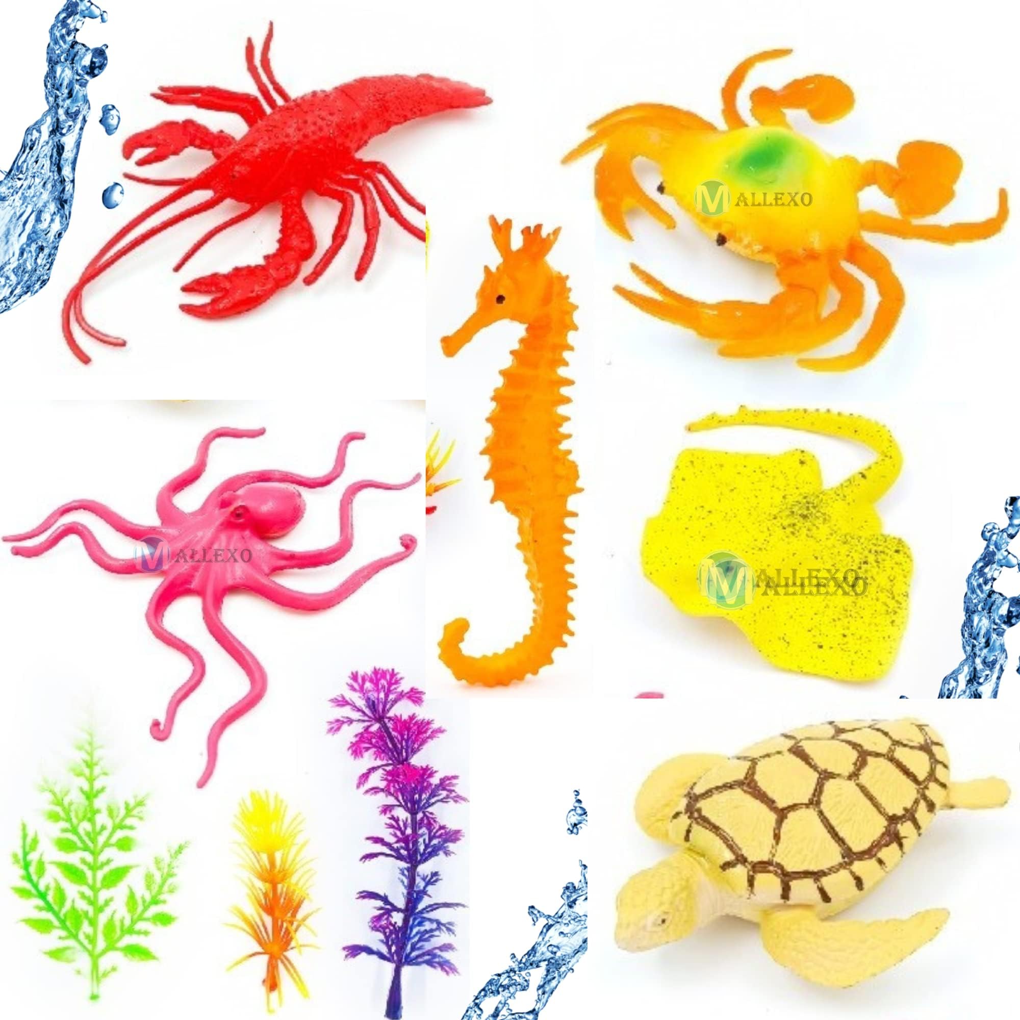 Buy FunBlast Little Cute Fish Toys Pack of 12 Pcs Aquatic Sea Animal