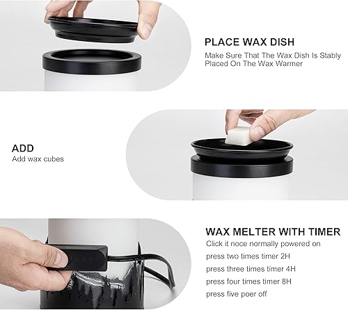Miniatura 7 de Calentador eléctrico de cera derretida, calentador de cera con efecto de luces polares dinámicas, calentadores de cera para derretir cera perfumada,