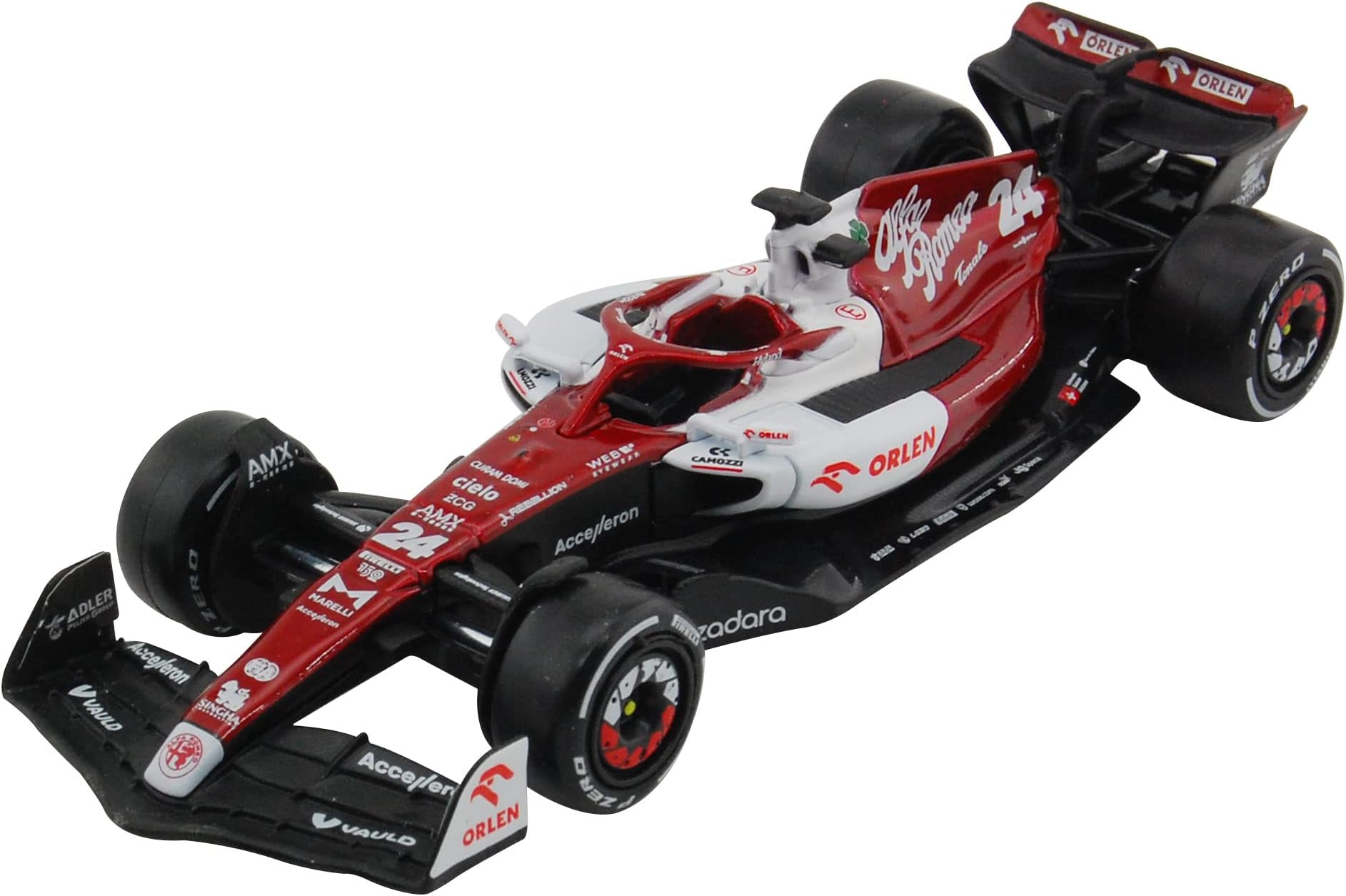 Bburago Alfa Romeo F1 C42#24 Guanyu Zhou 2022 1/43 Diecast Model Car 38067