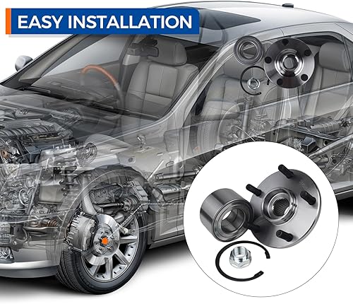 Miniatura 3 de PAROD 518509 Conjunto de cubo de rueda delantera y rodamiento compatible con Toyota Sienna 1998-2003, Avalon 1995-2004, Camry 1992-2003 Solara