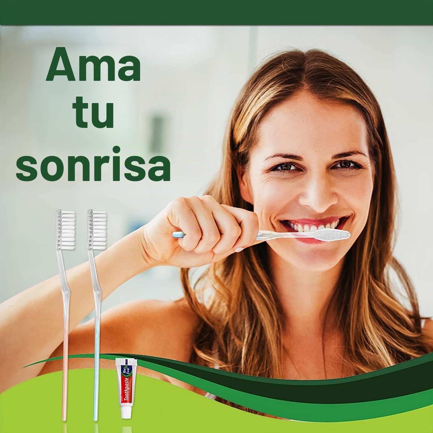Cepillo De Dientes Desechable, 200 Cepillos De Pasta De Dientes Desechables, Empaquetados Individualmente Para El Equipo Del Baño Del Hotel, Lavado De Campamento De Viaje (200 Piezas)