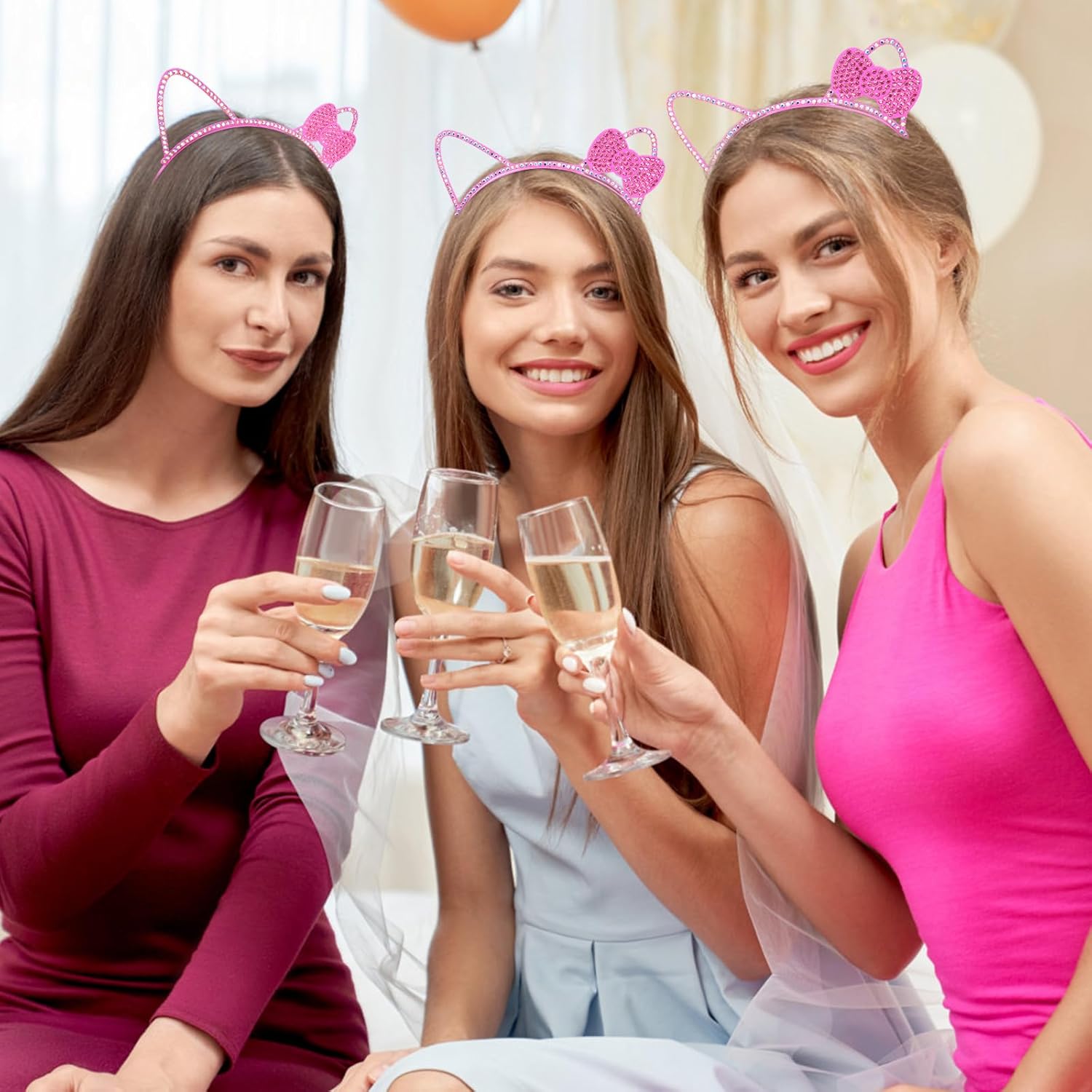 COCIDE Kitty Cat Ears Headbands for Women Alloy Taylor Party Decorations Headbands for Womens Gabby Party Favors Birthday Supplies for Women Hair Accessories Hair Hoops Costume - Image 3