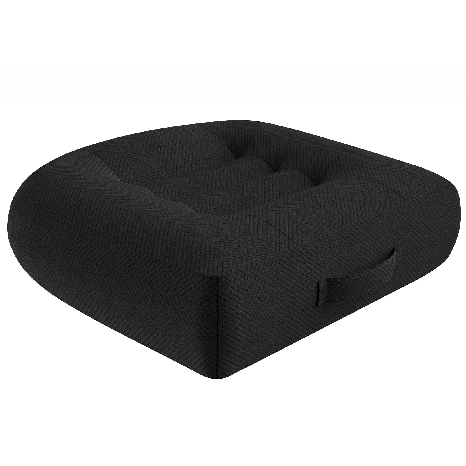 WSGJHB Office Chair Cushion Pillow Adult Car Booster Seat Cushions for Short People Effectively Increase Field of View Lower Back Fatigue Relief, Seat Cushions for Cars, Office, Home (Black C)