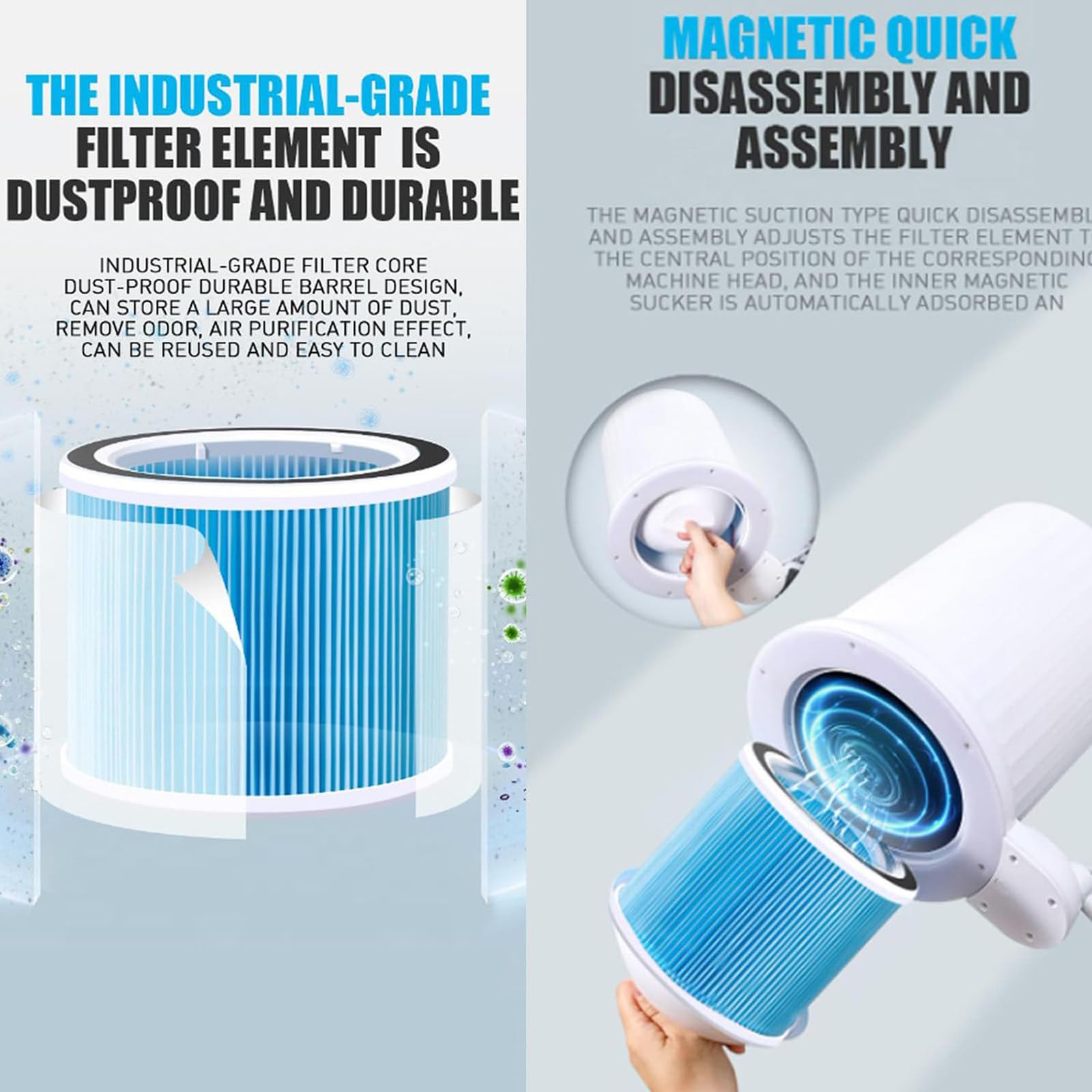 Aspirapolvere Professionale per Unghie, Potente Aspirapolvere per Unghie da 80 W, con Filtro Riutilizzabile, 10 velocità, Base Mobile + Luce LED Dimmerabile