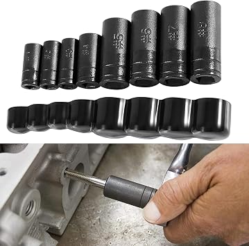 70500 Tap Socket Wrench Set Use with 1/4" & 3/8" Drive, Fit for All MCTI Taps Thru 1/2 & 1/8" NPT Taps 8PCS
